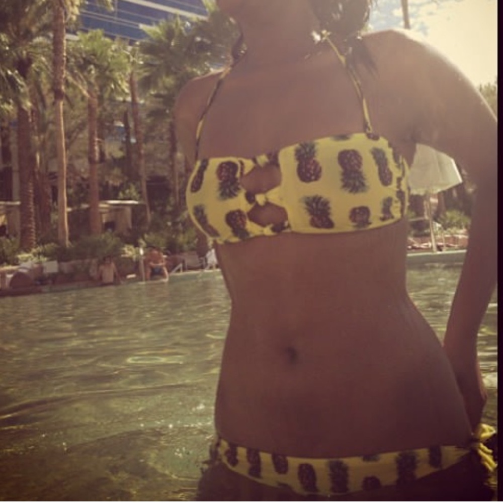 ASOS Pineapple Print Bikini US 6/UK 10
